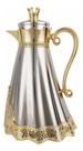Garrafa Térmica Inox Prata E Dourado Estilo Árabe Princesa