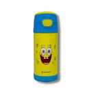 Garrafa Térmica Inox Top Handle Bob Esponja c/ Tampa Hermética e Alça 350ml - Zona Criativa Garrafa Térmica Inox Top Handle Bob Esponja c/ Tampa Hermética e Alça 350ml - Zona Criativa