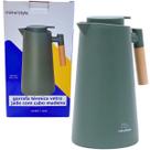 Garrafa Térmica Jade Verde Nórdica Para Café Cabo Madeira 1l 10049 Mimo Style