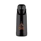 Garrafa Térmica Magic Pump Preto Decorado Coffee 1L Termolar