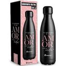 Garrafa térmica metal 500 ml amor pela vida - BRASFOOT Garrafa térmica metal 500 ml amor pela vida - BRASFOOT