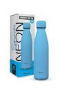 Garrafa termica metal neo 500ml cores - azul neon - Brasfoot Presentes