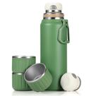 Garrafa Térmica MUCR 750 ml em Aço Inoxidável com Conjunto de Copos e Isolamento a Vácuo