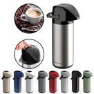 Garrafa Térmica Para Café Verona 0,6 ou 1 ou 1,8 Litros Unitermi Aço Inox Chá Leite Água Quente Fria Qualidade Premium T