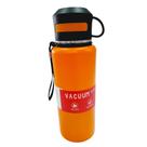 Garrafa Térmica Parede Dupla Aço Inox Laranja 1L - Quanhe