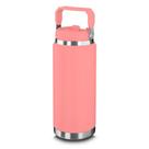 Garrafa Térmica Parede Dupla Em Aço Inox Rosa 900ml Com Alça Garrafa Térmica Parede Dupla Em Aço Inox Rosa 900ml Com Alça