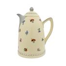 Garrafa Térmica Porcelana Nina Bege com Detalhes Prata - BTC