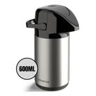Garrafa Térmica Pressão Verona Inox Unitermi 600ml Café, Chá e Bebidas Quentes ou Frias
