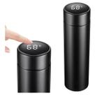 Garrafa Térmica Preto 500ml Com Medidor De Temperatura Digital Led
