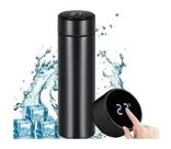 Garrafa Térmica Sensor Termômetro Temperatura Tampa Led Digital Display Aço Inoxidável 500ml - prime