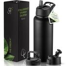 Garrafa Térmica SIPX 950 ml de Aço Inoxidável Isolada Preta