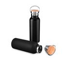 Garrafa Térmica Squeeze 500ml De Aço Inox C/ Tampa De Bambu