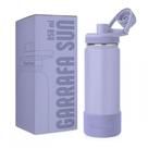 Garrafa Térmica Sun Base Silicone Premium - Lilás - 850ml - Brasfoot