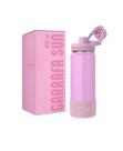 Garrafa térmica sun c/base silicone rosa - brasfoot
