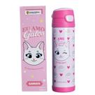 Garrafa Térmica Top Handle 500ml EU AMO GATOS Zona Criativa