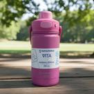 Garrafa térmica vita 350ml rosa c/trava de segurança - zona criativa