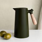 Garrafa Térmica Wood Nórdica 1L Cabo Madeira Para Café Chá Água Design Moderno