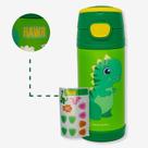 Garrafa Top Handle Inf.350 ML Adesivo Diossauro-Zonacriativa