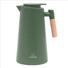 Garrafa Vetre Verde Jade Termica Para Cafe Cabo de Madeira 1L Com Vedação - Mimo Style