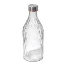 Garrafa Vidro 1L Transparente Agua Suco C/ Tampa Rosqueavel Hermética Vintage