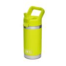 Garrafa YETI Rambler Jr. 350 ml para crianças com boné de palha Chartreuse Garrafa YETI Rambler Jr. 350 ml para crianças com boné de palha Chartreuse