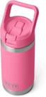 Garrafa YETI Rambler Jr. 350 ml para crianças com boné de palha Harbor Pink Garrafa YETI Rambler Jr. 350 ml para crianças com boné de palha Harbor Pink