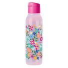 Garrafade água eco tupperr plus 750 ml buquet das flores da tupperware