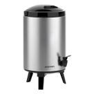 Garrafão Térmico Aço Inox 9,5L Botijão com Torneira Café com Porta Açúcar Palace Soprano