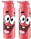 Garrafas (1 ou 2) Plasticas Squeeze Personagens Turma Bob Esponja 750ml Escola Passeio Lancheira