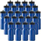 Garrafas de água: 50 garrafas esportivas fortes, pacote com 24 e 650 ml, sem BPA