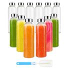 Garrafas de água de vidro Sursip 540mL com tampa, conjunto de 12