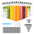 Garrafas de água de vidro Zukro 540mL com tampa de aço inoxidável x12