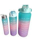 Garrafas de Agua Kit com 3 Unidades 2000ml/700ml/300ml