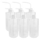 Garrafas de lavagem DEPEPE 500mL de plástico LDPE com boca estreita x6
