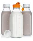 Garrafas de leite de vidro Dwbligt 950ml com tampa de silicone, conjunto de 3
