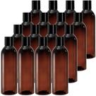 Garrafas de plástico Bekith Amber 240 ml com tampa giratória superior de disco x16