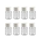 Garrafas de plástico Happyupcity 15 mL (12 unidades) com tampa de rosca branca