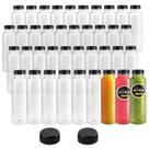 Garrafas de suco de plástico Kaderron 400 mL com tampas 21 unidades transparentes