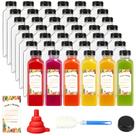 Garrafas de suco de plástico Moretoes 16 onças/500 ml com tampas x42