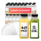Garrafas de suco de plástico Reli. 12 onças pacote com 48 transparentes sem BPA Garrafas de suco de plástico Reli. 12 onças pacote com 48 transparentes sem BPA