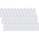 Garrafas de suco de plástico Soymerica 16 onças (480 mL), pacote com 33 tampas
