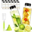 Garrafas de suco de plástico ztarraum 12 unidades 350mL com acessórios