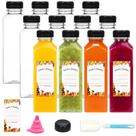 Garrafas de suco Moretoes, 8 peças de plástico de 500 ml com tampas reutilizáveis