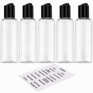 Garrafas de viagem DNSEN 100mL, pacote com 5, à prova de vazamentos com etiquetas Garrafas de viagem DNSEN 100mL, pacote com 5, à prova de vazamentos com etiquetas