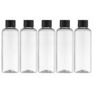 Garrafas de viagem Tekson 100mL para shampoo com tampa de rosca preta