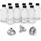 Garrafas de vidro AOZITA 120mL Boston Round com tampas, pacote com 10