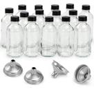 Garrafas de vidro AOZITA 120mL com tampas e funis, pacote com 15