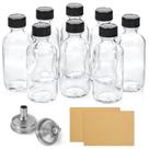 Garrafas de vidro AOZITA 60mL com tampa e funis, pacote com 8