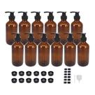 Garrafas de vidro BPFY, pacote de 12, 240 mL com bombas para óleos essenciais