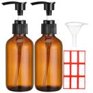 Garrafas de vidro Fumete 120 mL (4 onças) vazias com etiqueta e funil x2